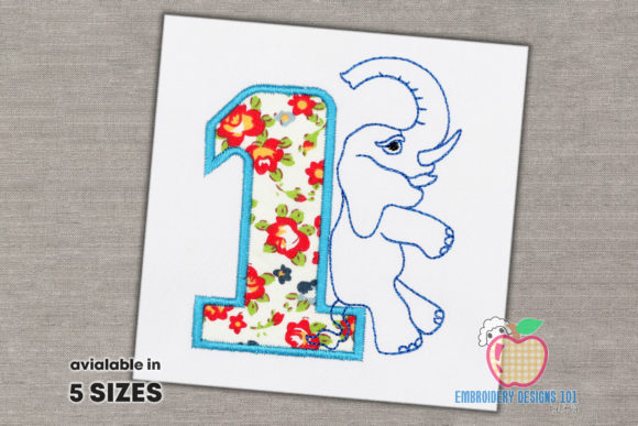 1st Birthday Elephant Embroidery Review