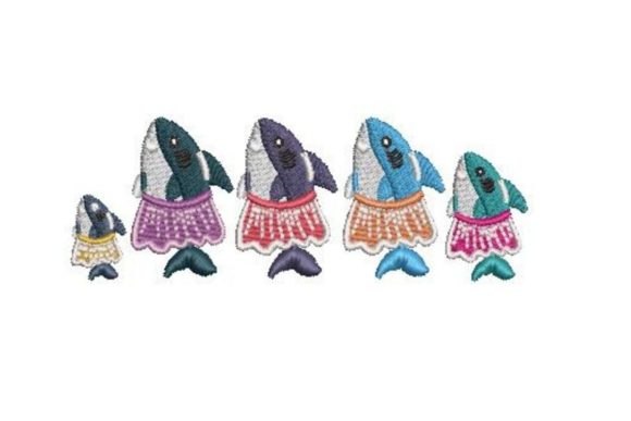 Baby Sharks Wearing Tutus Embroidery Review