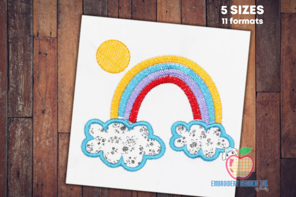 Colorful Rainbow with Clouds Embroidery Review