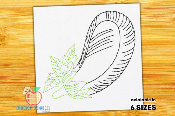 Eggplant with Leaf Embroidery Design Review