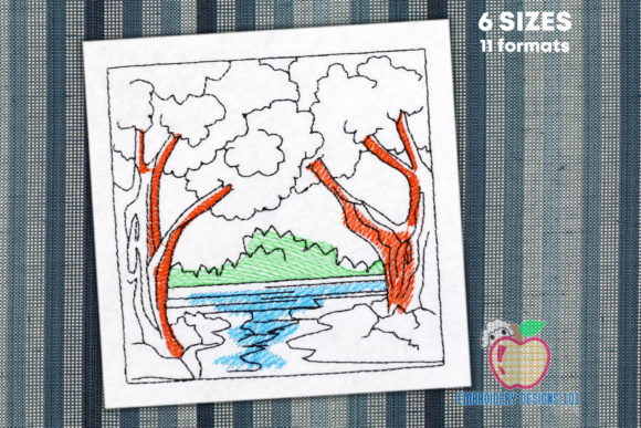 Flowing River in Forest Embroidery Review