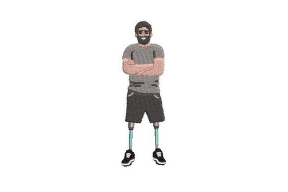Person with Prosthetic Legs Embroidery Design Review