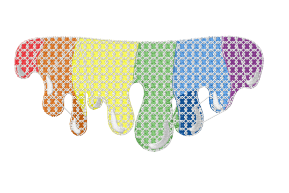 Rainbow Glitter Drip Overlay Embroidery Review